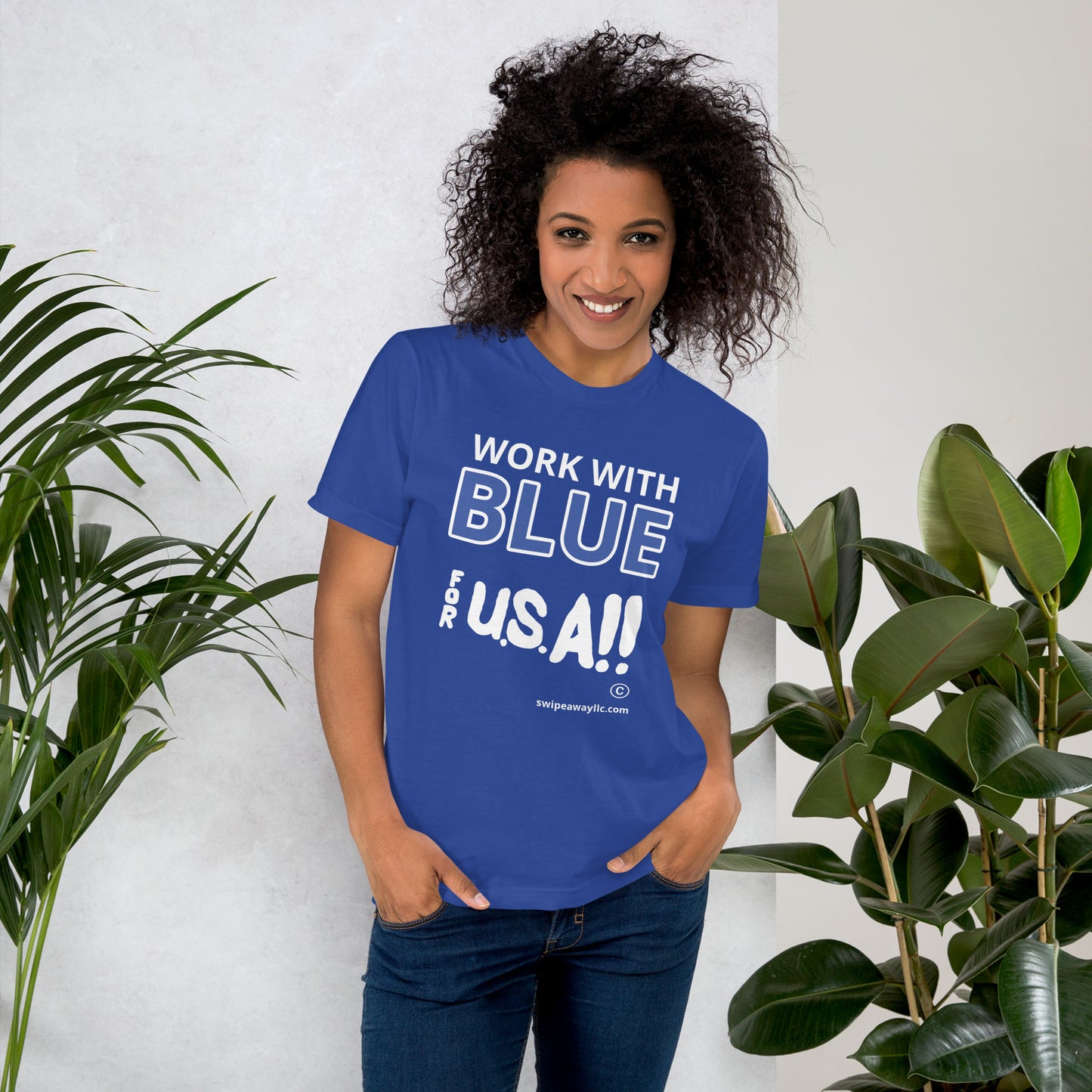 Blue - Work With Blue Tee