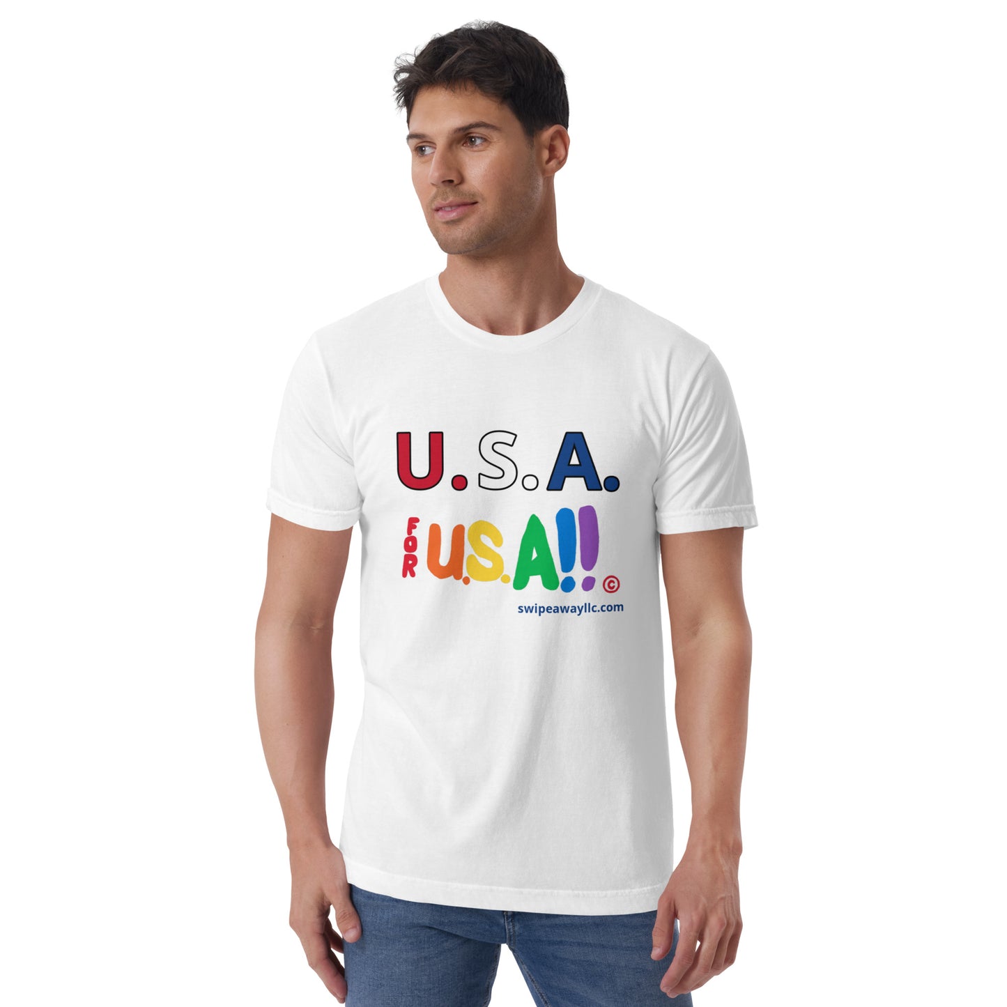 For Us ALL Rainbow USA Tee